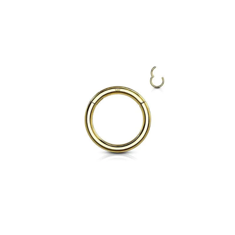 14K Solid Gold Hinged Segment Ring 16G - Image 3