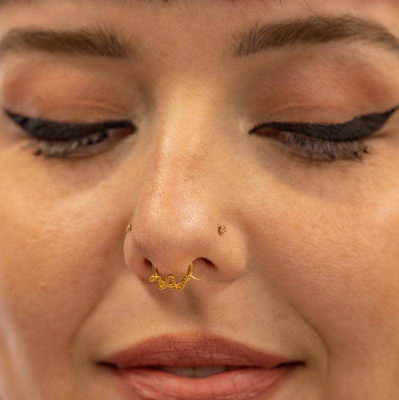 Titanium Snake Earrings Hinged Segment - Image 3